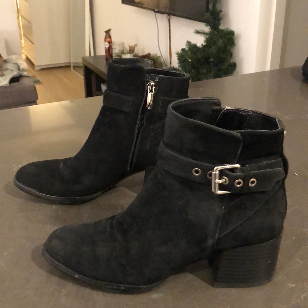Sam Edelman Jasmina Buckle Suede Bootie
